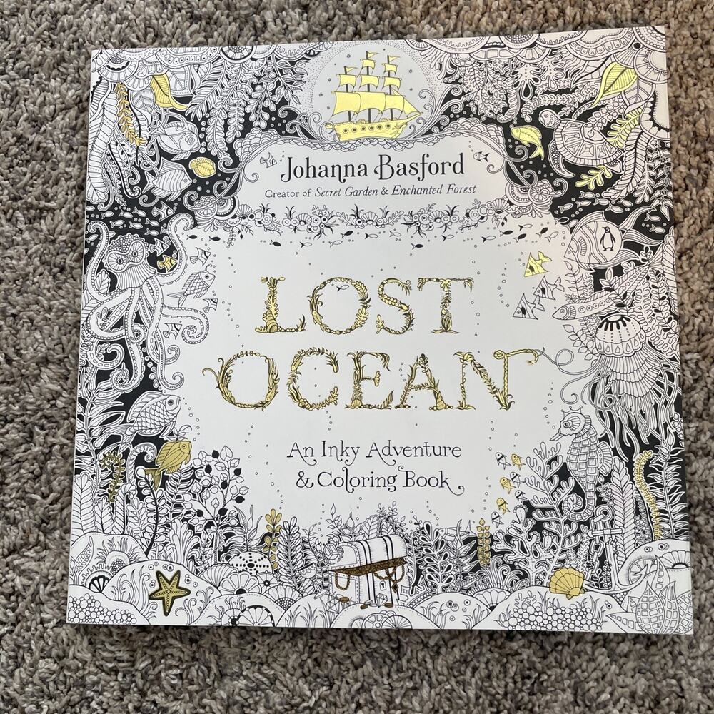 Lost Ocean : An Inky Adventure and Coloring Book for Adults by Johanna Basford